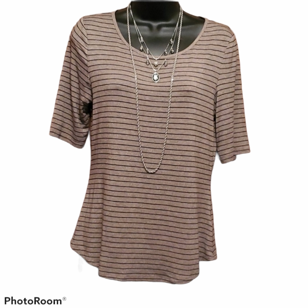 Apt 9 Brown & Black Striped Shirt Sz Small